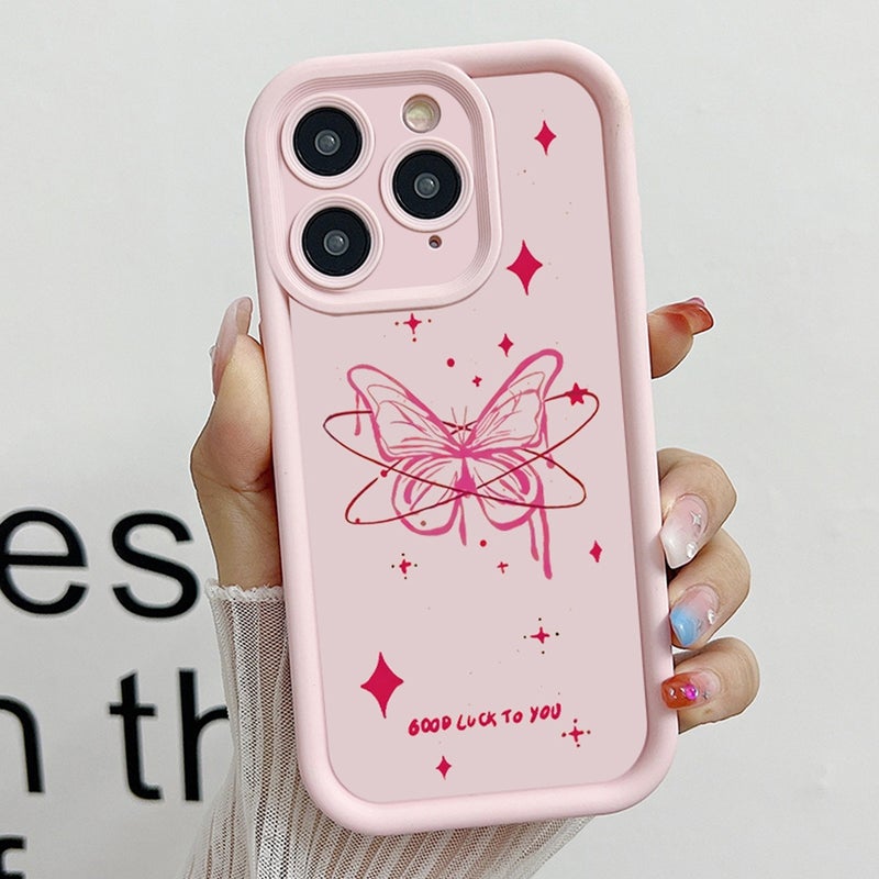 HuHa Case Cover For iPhone 12 Pro Max Diamond Sand TPU Full Coverage Phone Case(JGS21 Pink) - Image 1