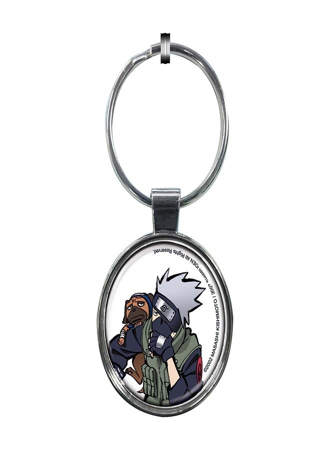 Ata-Boy Naruto Shippuden Kakashi on Pink 1.5" Fob Keychain for Keys, Backpack Pulls and More - Image 1