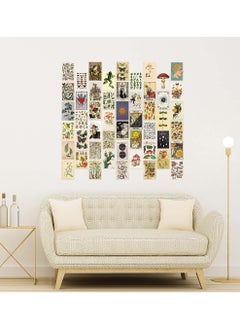 KASTWAVE Vintage Wall Collage Kit, Botanical Wall Collage Cards, Trendy Small Poster, Aesthetic Pictures, for Dorm, Bedroom Decor for Teens Boys Girls  - Image 2
