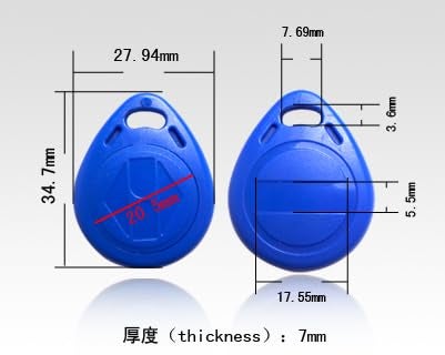 YARONGTECH 125khz RFID Key fob Green Color Waterproof for Door Entry (Pack of 10) (Green) - Image 2