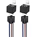 Gebildet 2pcs 12V 40A 4 Pin SPST Car Relay Harness JD1912 12AWG Harness Sockets with Builtin Diode for Automotive Truck Van Boat Motorcycle - Image 2