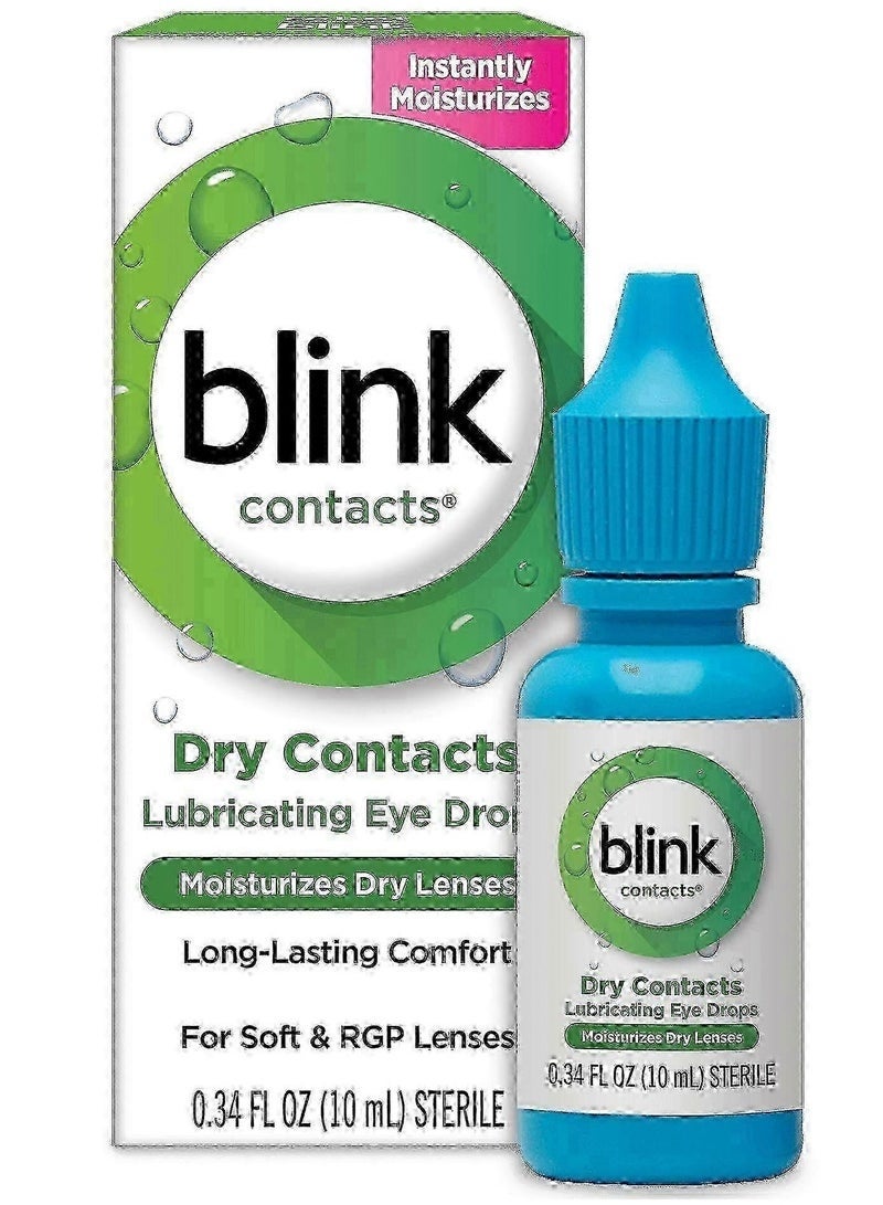 Blink Contacts Lubricating Eye Drops for Dry Lenses, 10ml