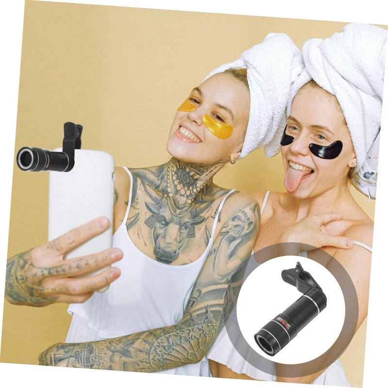 Generic 20x Telescope Phone Telephoto Cell Phone Telescope Universal Fit Images Black Lens - Image 2