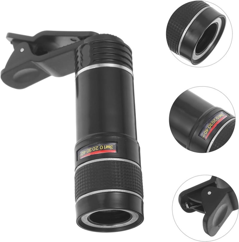 Generic 20x Telescope Phone Telephoto Cell Phone Telescope Universal Fit Images Black Lens - Image 3
