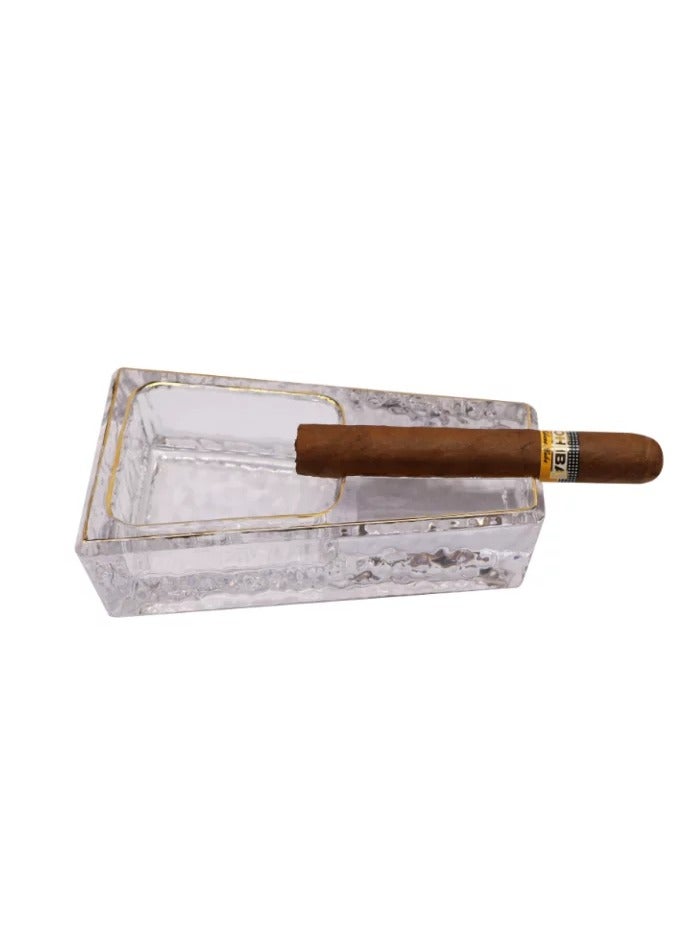 Hemingway Crystal Glass Ashtray – Beautiful Portable Clear Glass Ashtray for Office and Home Use - Image 2