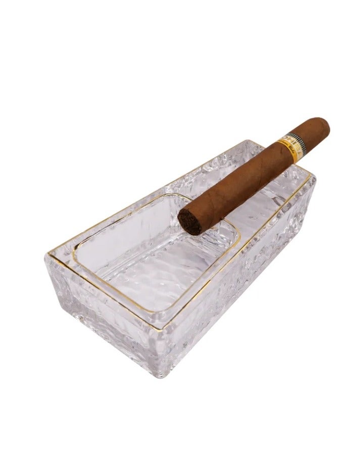 Hemingway Crystal Glass Ashtray – Beautiful Portable Clear Glass Ashtray for Office and Home Use - Image 3