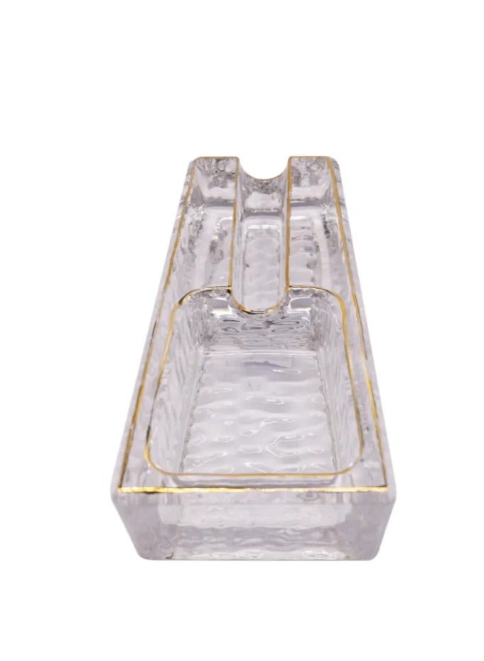 Hemingway Crystal Glass Ashtray – Beautiful Portable Clear Glass Ashtray for Office and Home Use - Image 4