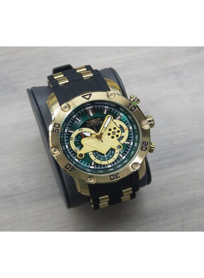 Invicta Men's Analog Japanese Quartz Watch with Silicone Stainless Steel Strap 23425 - Image 3