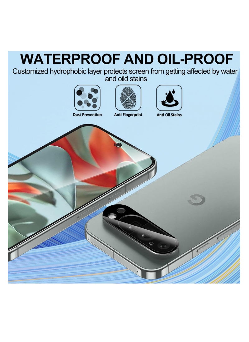 Aookay [3+3] Compatible for Google Pixel 9 Pro Tempered Glass Screen Protector (3pcs), HD Clear Full Screen Bubble Free Anti Scratch Screen Protector with Lens Protector (3pcs) (Google Pixel 9 Pro)  - Image 4