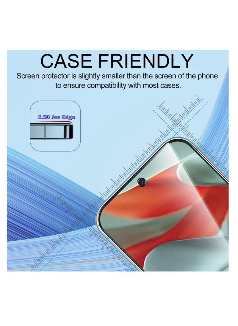 Aookay - [3+3] Compatible for Google Pixel 9 Pro Tempered Glass Screen Protector (3pcs), HD Clear Full Screen Bubble Free Anti Scratch Screen Protector with Lens Protector (3pcs) (Google Pixel 9 Pro) - Image 1
