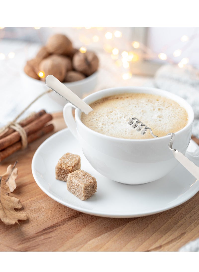 4 قطع ملاعق مربى، ملاعق عسل، ملعقة مربى معلقة، ملعقة عسل مع لولب، ملاعق قهوة، ملاعق لاتيه من الفولاذ المقاوم للصدأ للمربى، الزبادي، العسل - Image 5