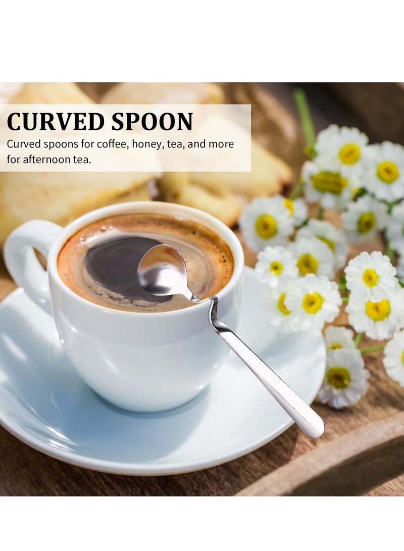 4 قطع ملاعق مربى، ملاعق عسل، ملعقة مربى معلقة، ملعقة عسل مع لولب، ملاعق قهوة، ملاعق لاتيه من الفولاذ المقاوم للصدأ للمربى، الزبادي، العسل - Image 4
