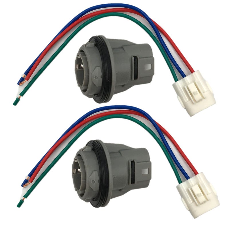 2 Front Turn Signal Light Socket Connector Harness W 3Wire Kit Compatible with Honda Civic Acura Accord CRV