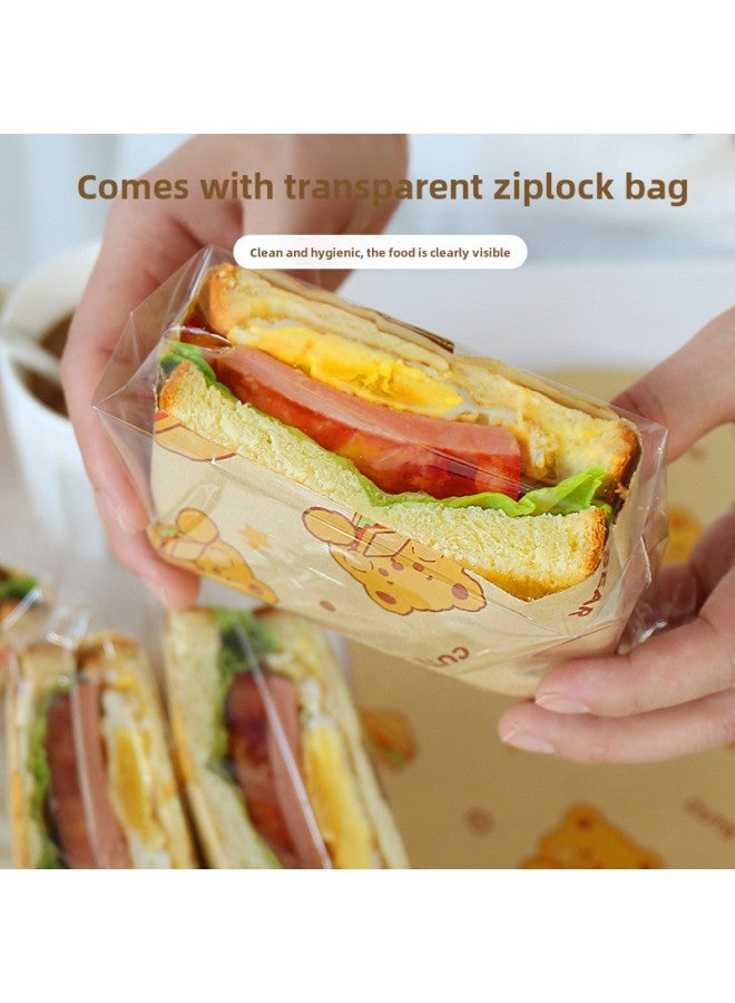 Sandwich Food Grade Special Paper Wrapping Paper Sandwich Material Full Set Of Practice Meat-separating Paper Food Grade Barbecue Paper-Specifications:Coffee English-Color:50 Sheets  - Image 5