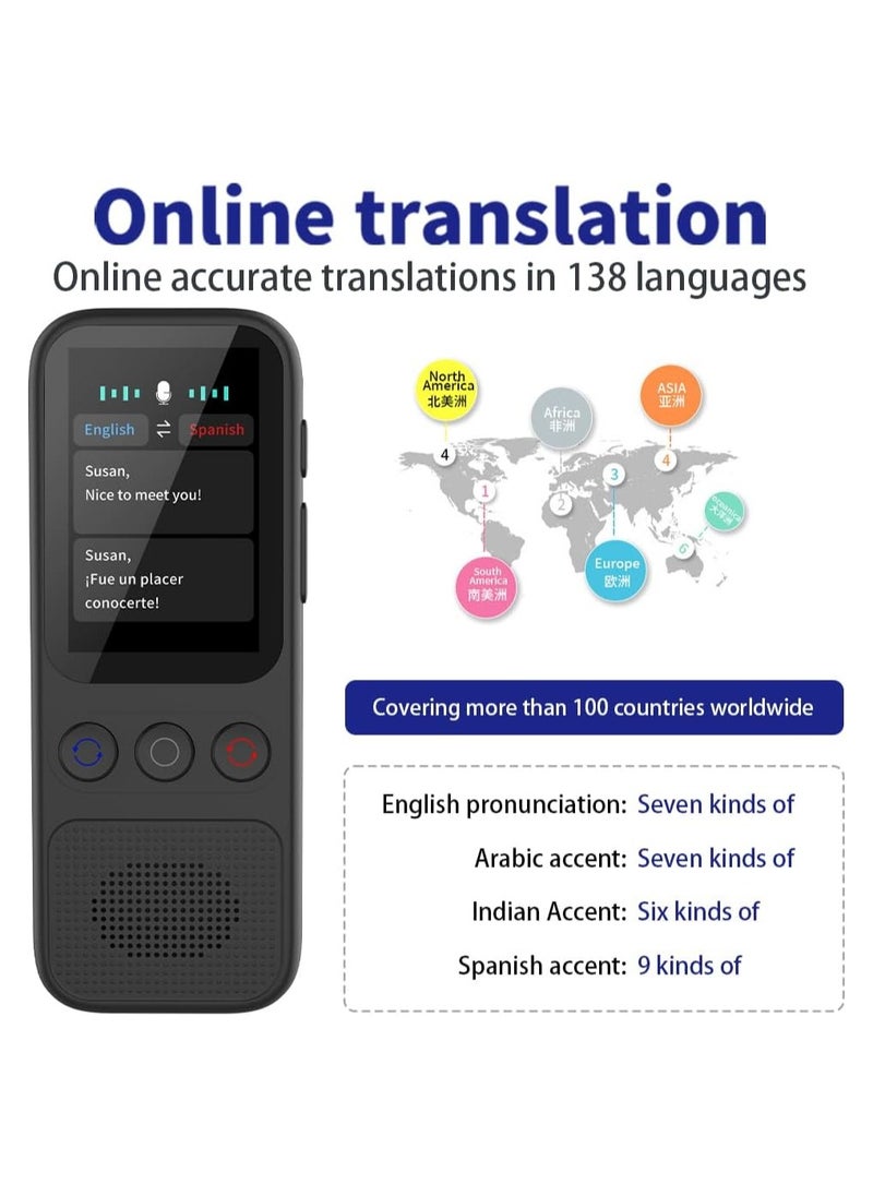 SYOSI - Language Translator Device, 138 Languages Supported, Instant Offline Language Translator Device, Voice Translator Offline, Portable Two-Way Real-Time Language Translator for Travel Business Learning - Image 1