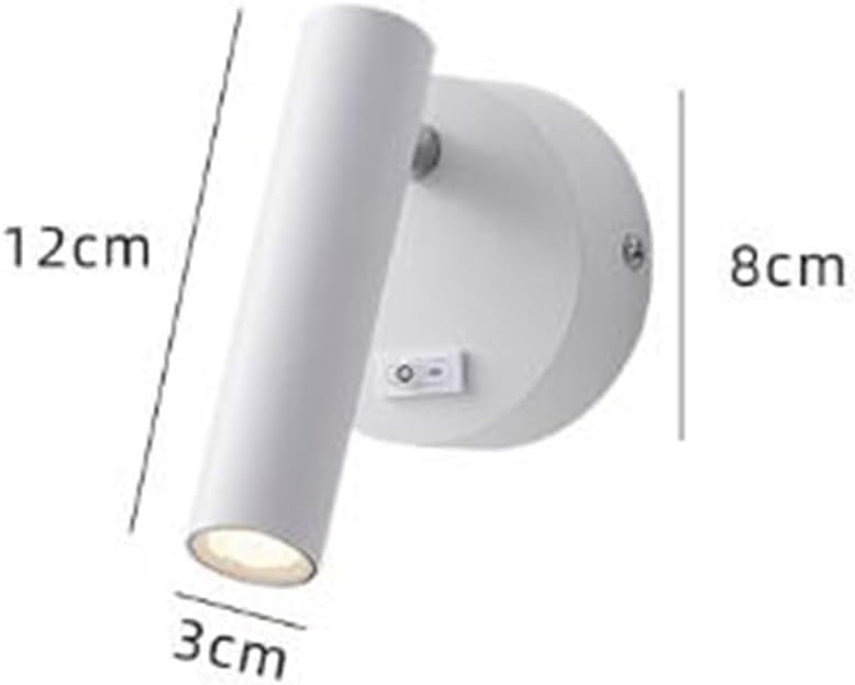 Rotatable LED Wall Sconce, Modern Metal Wall Light with 330°+90° Adjustable Arm, Bedside Reading Lamp for Bedroom, Study, Hotel(White-5W,4000K Neutral Light) - Image 3