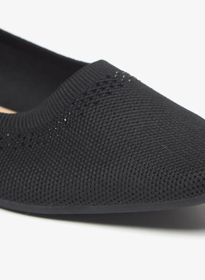 فلورا بيلا Women's Textured Slip-On Ballerina Shoes