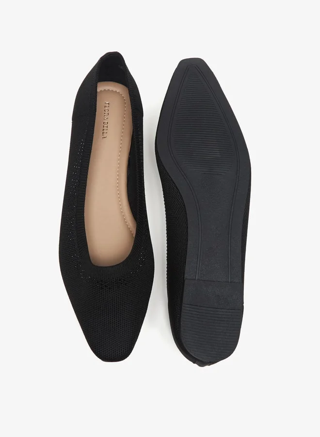 فلورا بيلا Women's Textured Slip-On Ballerina Shoes