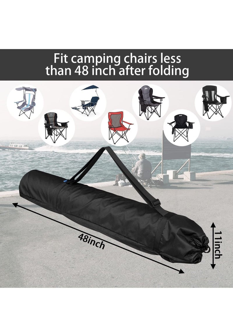 Generic Foldable Camp Chair Replacement Bag Carrying Bag Large Mouth Bag with Shoulder Strap for Coleman, Coastrail, Kijaro, GCI Folding Camping Chair 48 inches - Image 3