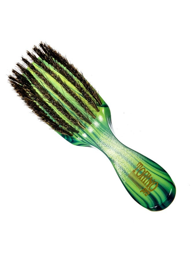 تورينو برو ويف براشز باي براش كينج فرشاة تورينو برو ويف 87397 صف، شعيرات متوسطة الصلابة، شعيرات معززة، رائعة لشعر الذئاب والسميك، 360 موجة - Image 1