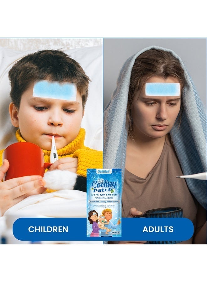 Sumifun 7 Pack Cooling Patch, lmmediate Cooling Relief for Fever, Soothe Headache Toothache Muscle Ache Fatigue Sunstroke, Cooling Gel Forehead Strips Cold Patches, Children & Adult Use, Summer Essentials - Image 3