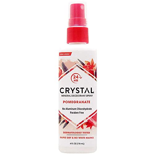 Crystal Essence Mineral Deodorant Body Spray Pomegranate  4 fl oz - Image 1