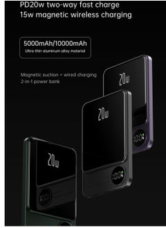 GULFLINK Magsafe Fast Charging Power Bank 10000 mAh Compatible for iPhone 12/13/14/15  Black  - Image 2