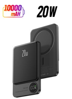 GULFLINK Magsafe Fast Charging Power Bank 10000 mAh Compatible for iPhone 12/13/14/15  Black  - Image 1