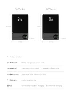 GULFLINK Magsafe Fast Charging Power Bank 10000 mAh Compatible for iPhone 12/13/14/15  Black  - Image 5