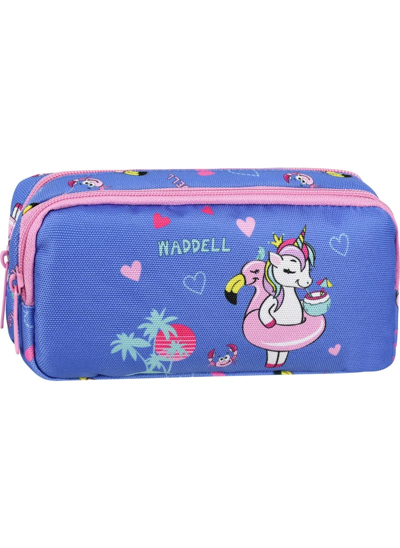 Waddell Licensed Turquoise Unicorn Patterned School Backpack Lunch Box and Pencil Case