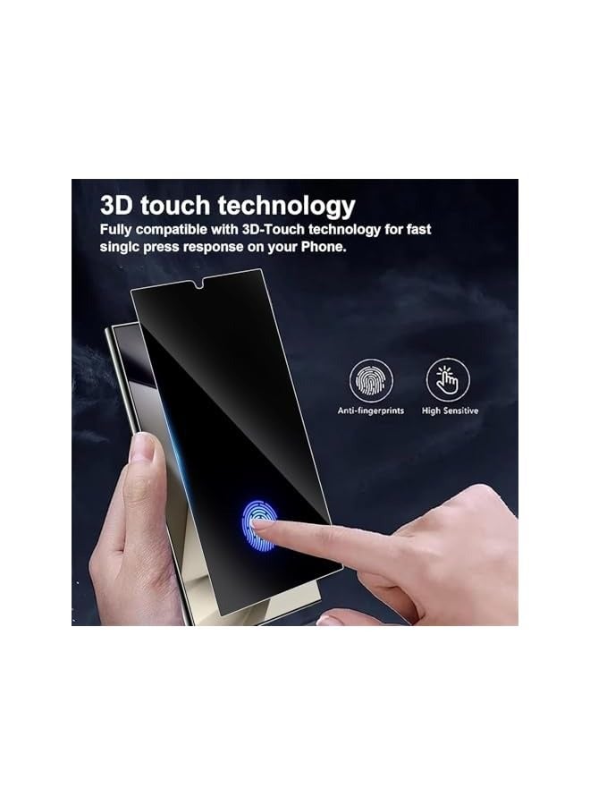 PROMASS Privacy Screen Protector for Galaxy S24 Ultra 5G 6.8 Inch, Anti-Spy Tempered Glass, Easy Installation, Fingerprint Unlock Compatible - Image 5