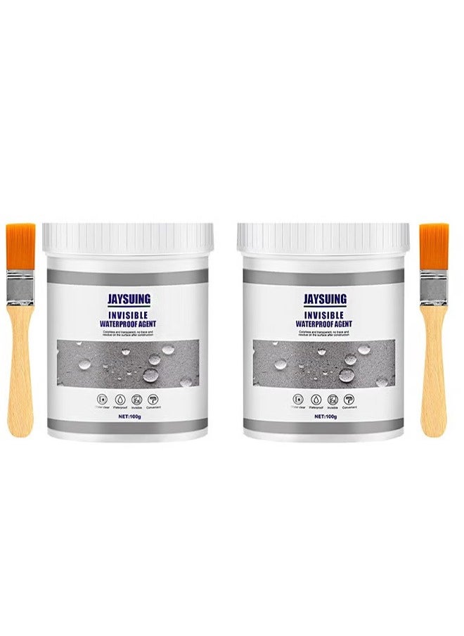 Generic - 100g Invisible Waterproof Agent，Waterproof Insulating Sealant Clear，Transparent Waterproof Adhesive，Super Strong Bonding Sealant Apply for Wall Bathroom Roof Indoor and Outdoor（2 PCS） - Image 1