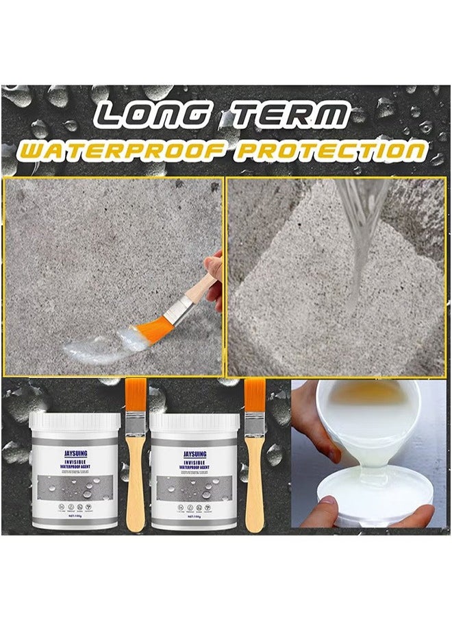 Generic - 100g Invisible Waterproof Agent，Waterproof Insulating Sealant Clear，Transparent Waterproof Adhesive，Super Strong Bonding Sealant Apply for Wall Bathroom Roof Indoor and Outdoor（2 PCS） - Image 1