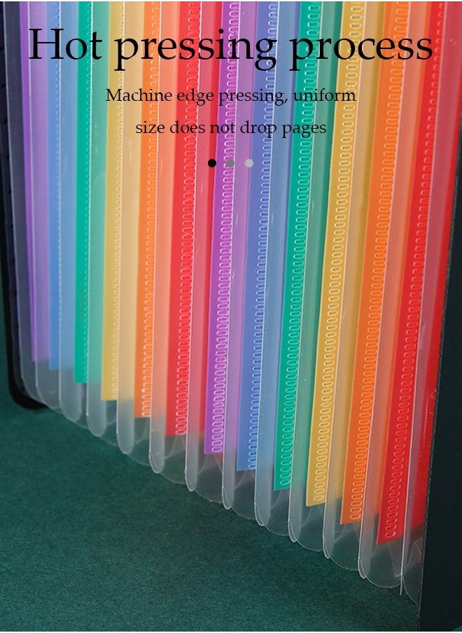 Generic - 24 Pockets Expanding File Folder，Portable A4 Letter Size File Box，High Capacity Plastic Colored Paper Document Receipt Organizer Filing Folder Organizer，Suitable for Home Office and School Supplies - Image 1