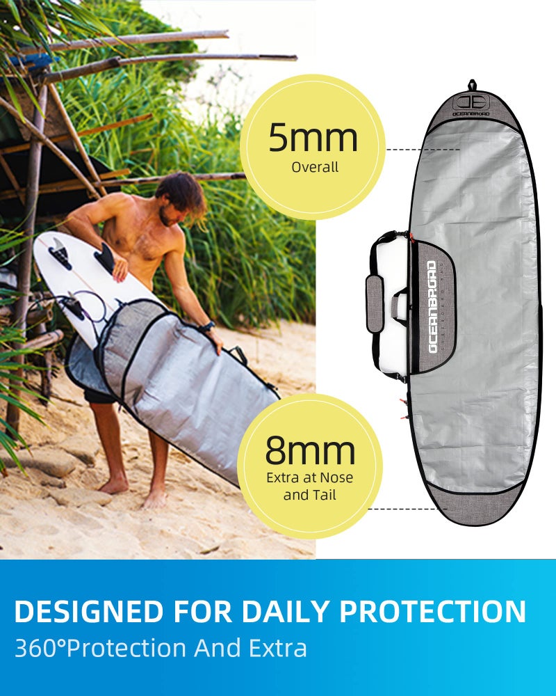 OCEANBROAD حقيبة لوح التزلج OCEANBROAD 5'0، 5'6، 6'0، 6'6، 7'0، 7'6، 8'0، 8'6، 9'0، 9'6، 10'0 - Image 3