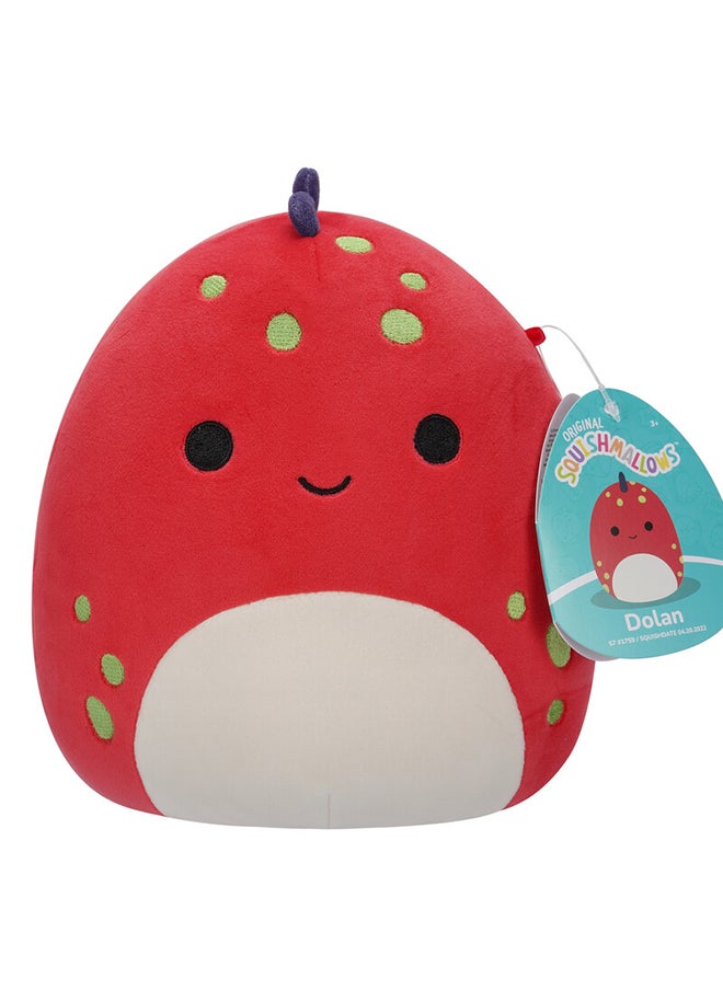 Squishmallows Little Plush 7.5 inch Dolan Red Dino with Yellow Spots Officially Licensed Kellytoy Plush Toy Colorful Soft Gift for Kids Girls & Boys Washable Squishy Stuff Toy Multicolor All Age  - Image 1