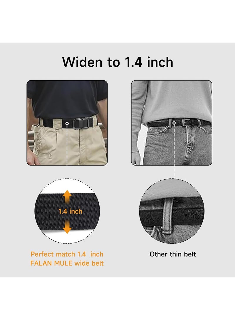 Automatic Nylon Belt for Men & Women - Fashionable, Adjustable, Durable, and Comfortable Waist Belt for Casual & Formal Wear, Everyday Use, and Outdoor Activities Black - Image 5