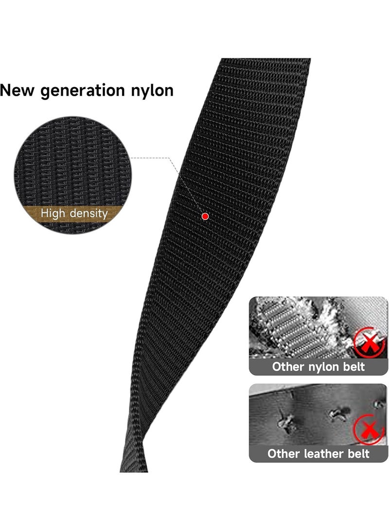 Automatic Nylon Belt for Men & Women - Fashionable, Adjustable, Durable, and Comfortable Waist Belt for Casual & Formal Wear, Everyday Use, and Outdoor Activities Black - Image 4