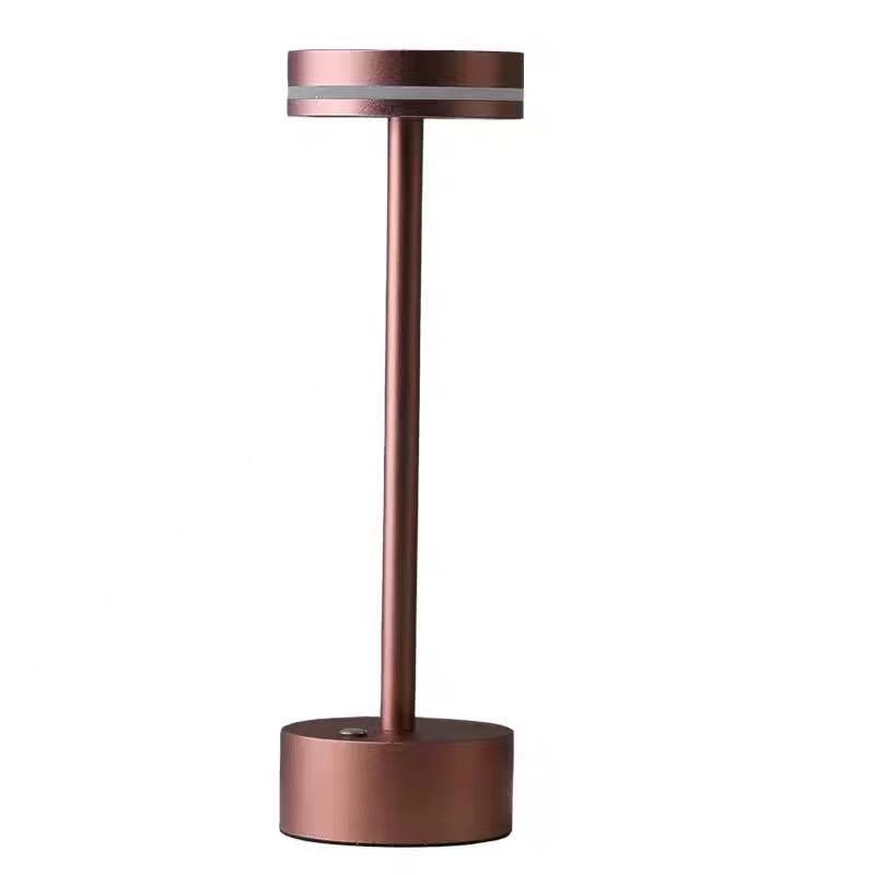 Metal table lamp bedroom bedside USB rechargeable ornaments eye protection night light black two-pack - Image 5