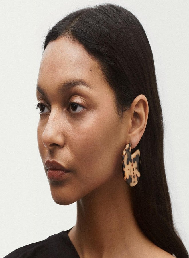 MACHETE Clare Disc Shape Earrings Acetate (Midnight Horn) - Image 3