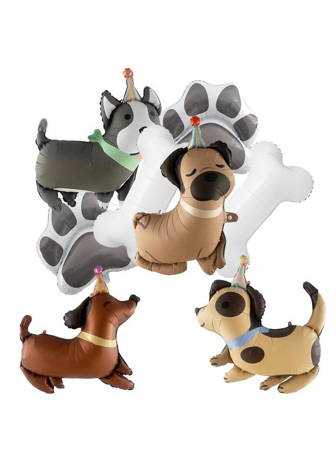 DYT 8PCS Dog Balloons Set Paw Print Foil Balloons 30 Inch Bone Shaped Foil Balloons 4PCS Dog Character Party Decorations Paw Party Balloons for Pets Dog Birthday Party Decoration - Image 1