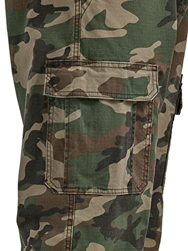 Wrangler Authentics بنطال كارغو مريح للرجال من رانجلر أوثنتيكس، تمويه أخضر بني، 30W x 30L - Image 4