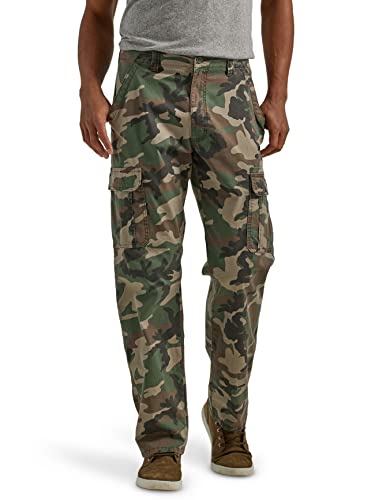 Wrangler Authentics بنطال كارغو مريح للرجال من رانجلر أوثنتيكس، تمويه أخضر بني، 30W x 30L - Image 5