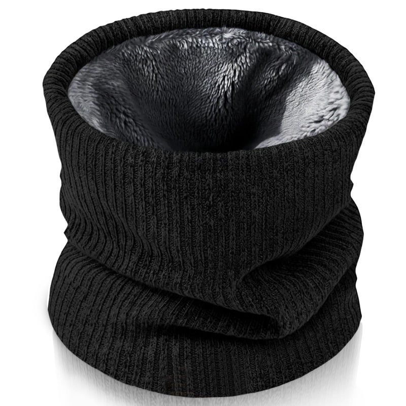 EPIMA Winter Neck Warmer for Men & Women, Fleece Neck Gaiter Face Scarf Hunting essentials, Outdoor Gear Thick Windproof Gaiter Mask for Cold Weather Sports, Nose Warmer, Black - Image 1