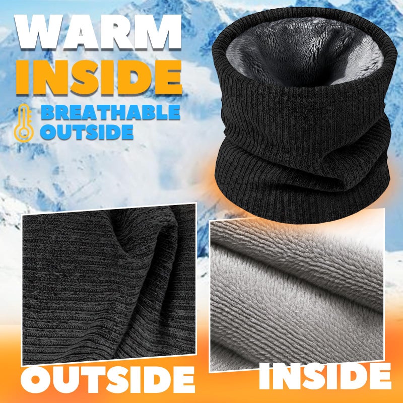 EPIMA Winter Neck Warmer for Men & Women, Fleece Neck Gaiter Face Scarf Hunting essentials, Outdoor Gear Thick Windproof Gaiter Mask for Cold Weather Sports, Nose Warmer, Black - Image 3