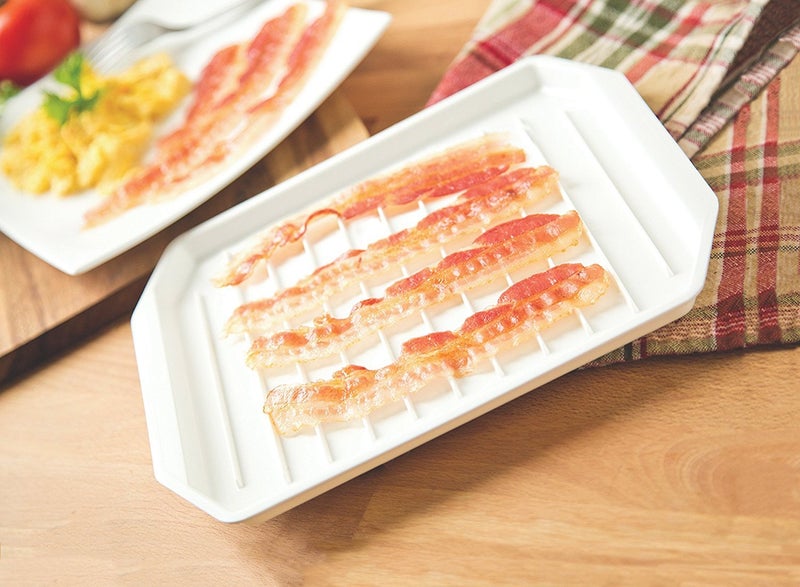 Fox Run Microwave Bacon Rack/Cooker, 8 x 9.75 x 0.5 inches, White,6574 - Image 3