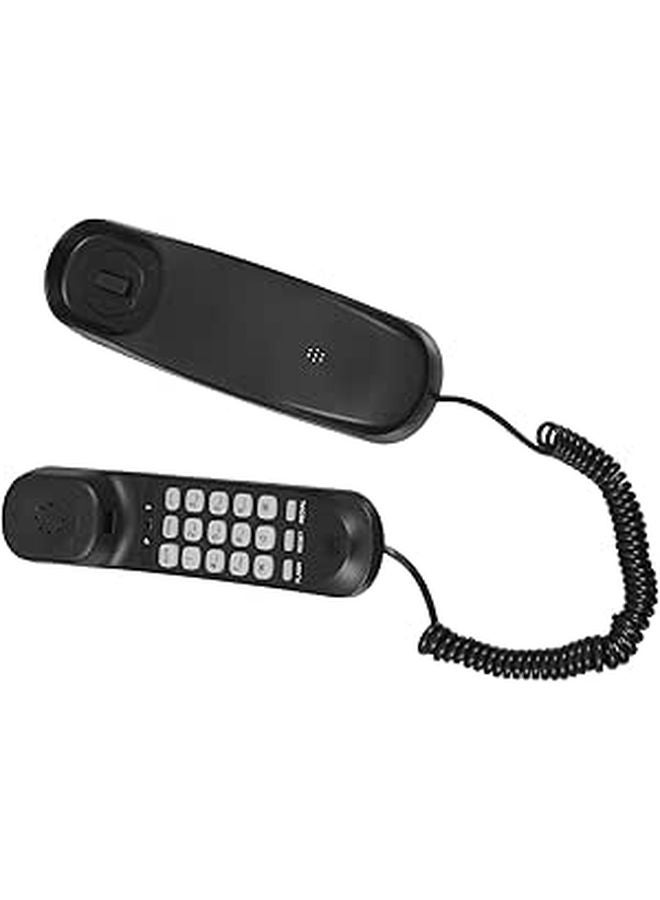 Wall Mountable Corded Landline Phone with Loud Ringer for Home Office Hotel Black - Image 1