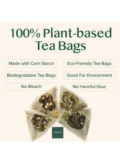 VAHDAM , Turmeric Ginger Herbal Tea Bags (100 Pyramid Tea Bags) Caffeine Free, Non GMO, Gluten Free | 100% Pure Herbal Blend - Savory & Spicy | Whole Loose Leaf Tea Bags  - Image 5