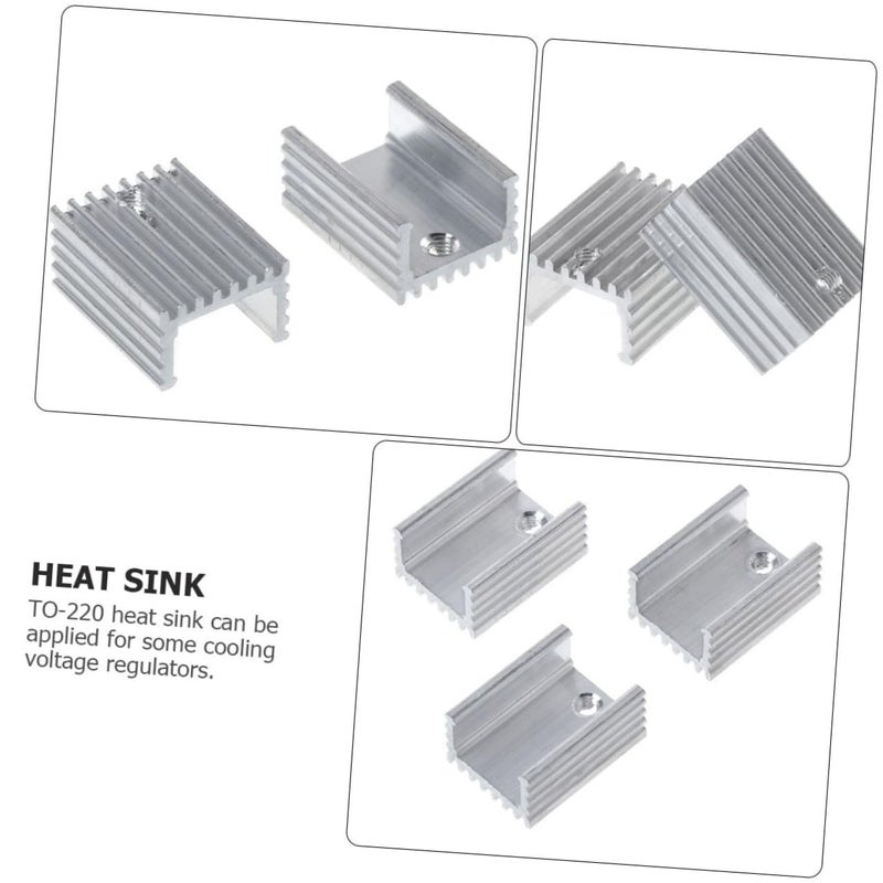 10pcs Aluminum Heat Sink Cooling Fin Radiator for Voltage Regulator Semiconductor Heat Dissipation - Image 5