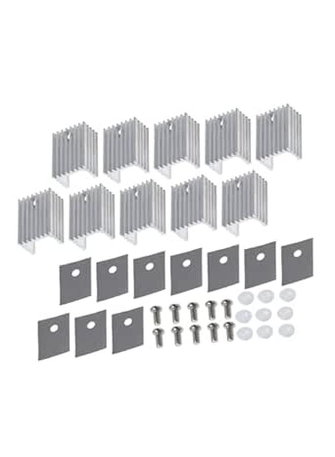 10pcs Aluminum Heat Sink Cooling Fin Radiator for Voltage Regulator Semiconductor Heat Dissipation - Image 1